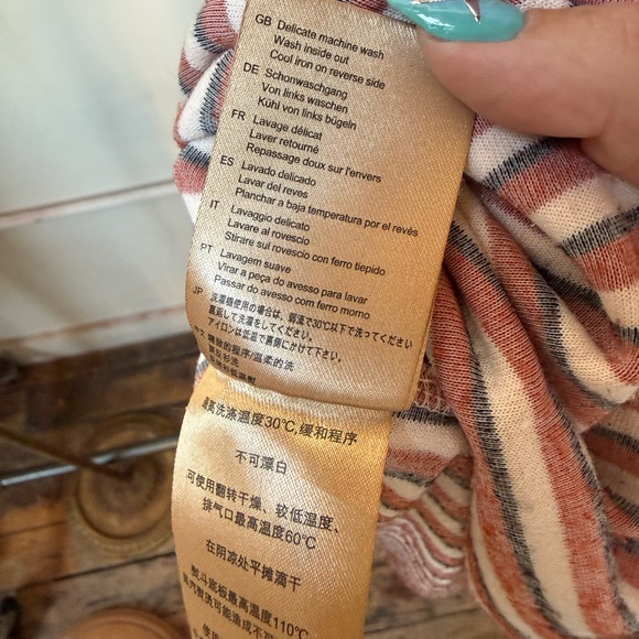 Scotch & Soda Striped Terry Midi Dress Size XL - Picture 7 of 9